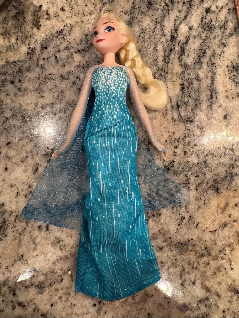 Disney Elsa Doll in Sparkling Light Blue Gown